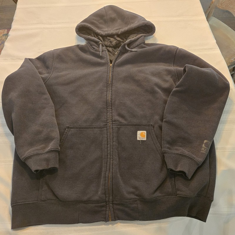 Carhartt Rain Defender XL Charcoal Gray (Zipper Needs Pull Tab)