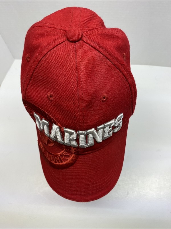 USMC Red United States US Marines Corps Logo Emblem Marine Adjustable Cap Hat gallery