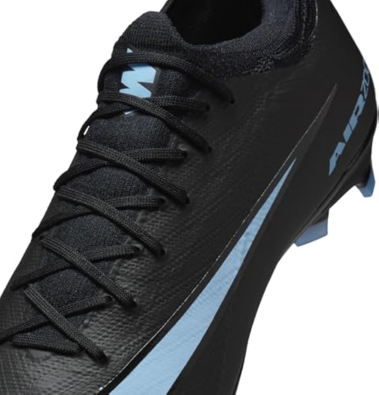 Nike Mercurial Vapor 16 Pro Firm-Ground Low-Top Soccer Cleats (Black/Ice Blue) S gallery