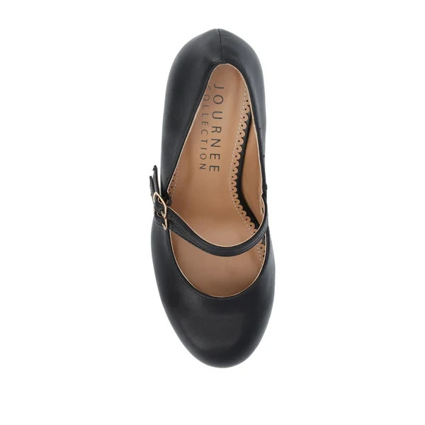 Journee Collection Windy Mary Jane Pump Heels Black Wide Size 9.5