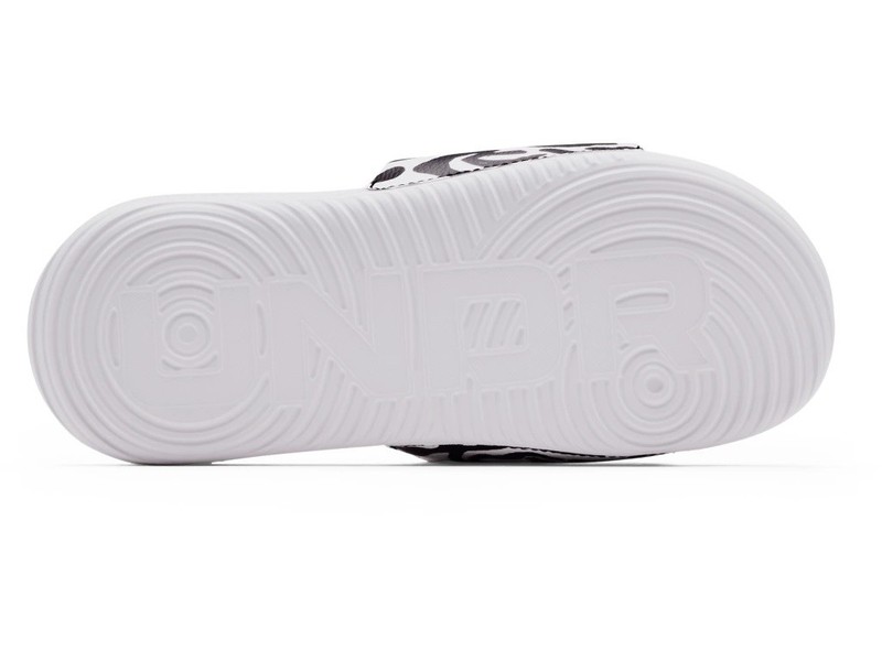 Under Armour 3024436 Women's UA Ansa Graphic Fix Slides, White/Black, Size 9 gallery