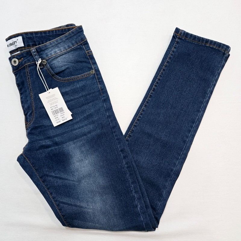 M.Society Men’s Size 32X32 Skinny Fit Indigo Denim Jeans