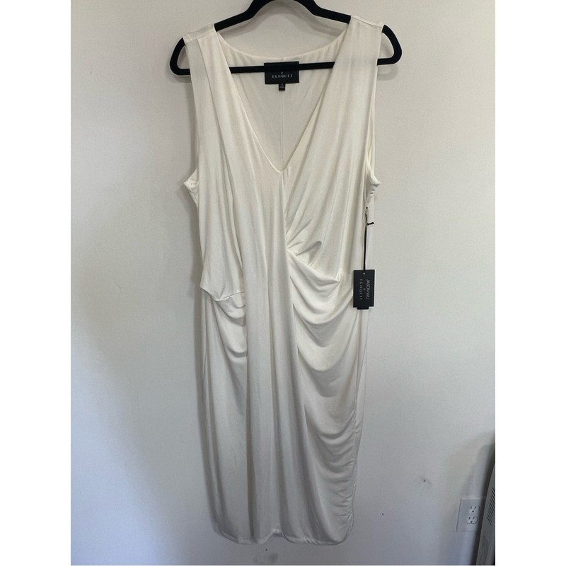 *NEW* Eloquii x Jason Wu Drape Front Midi Dress Plus Size 18