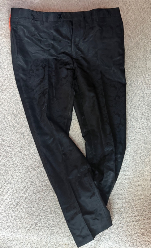 ETRO Size 36 Black Wool Tuxedo Dress Pants