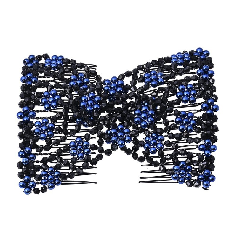 12 PCS Beaded Hair Side Combs Clips - Double Bun Maker Accessories for Thick Wav gallery