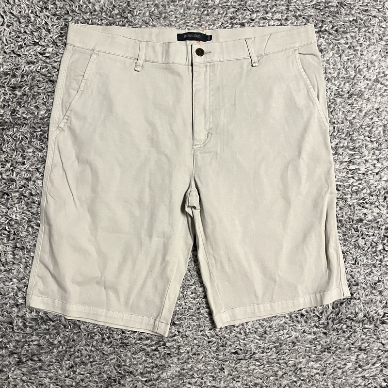 Michael Stars Shorts Womens 36 Beige Pockets Casual Golfing Outdoor 10″ Ladies
