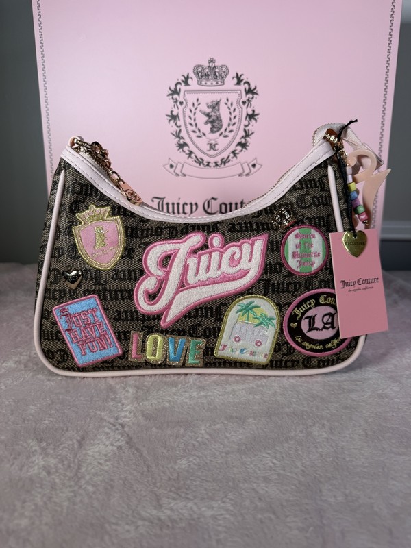 Juicy Couture monogram patches shoulder bag