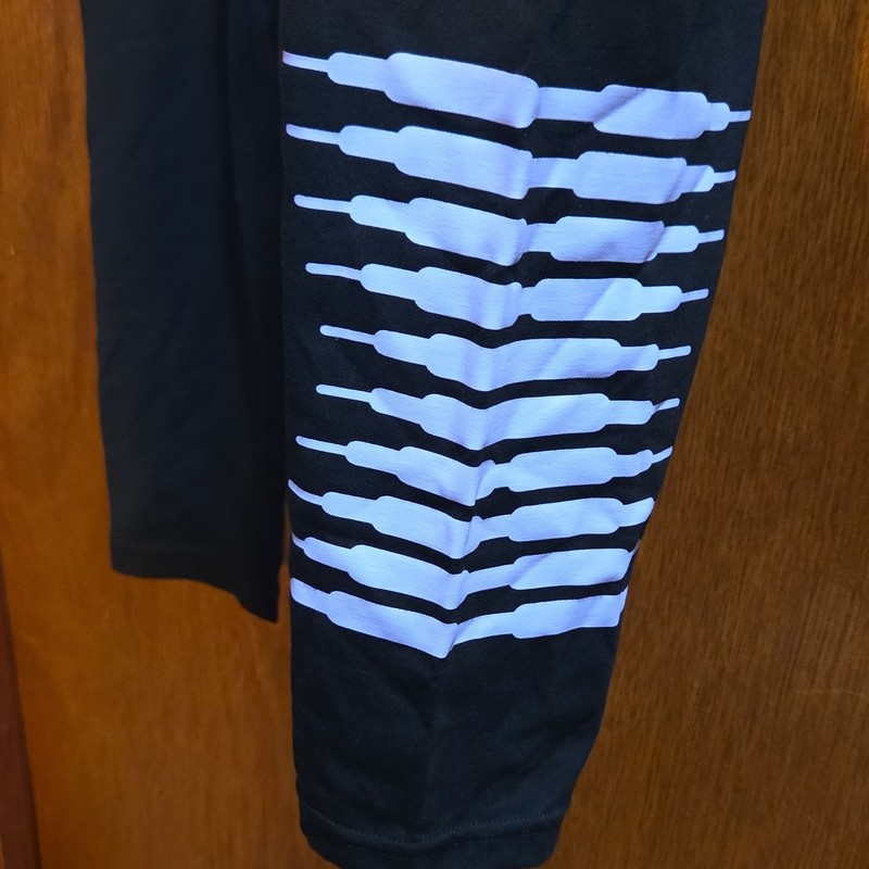 Savage X Fenty Black Logo Waist High Rise Ankle Leggings 2X Yoga gallery