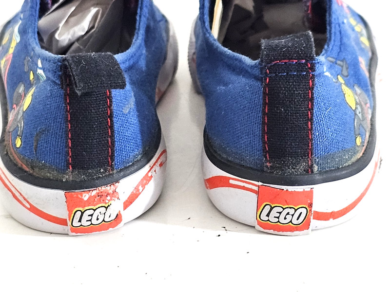 Lego Flame Fire Canvas Slip On Sneakers Blue Toddler Size 7 gallery