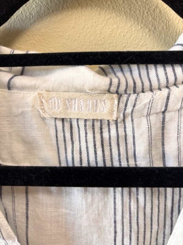 CP Shades Women’s Lissa 100% Linen Tunic Top Sz S Blue And White stripe gallery