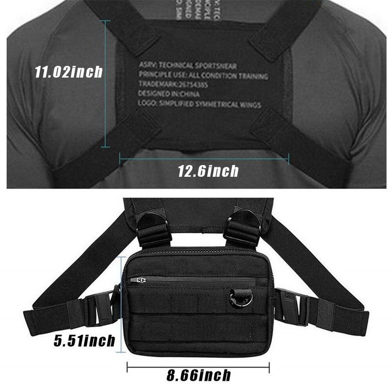 Tactical Combat Chest Rig Bag Vest Bags Front Pouch Recon Concealed Carry Pouch gallery