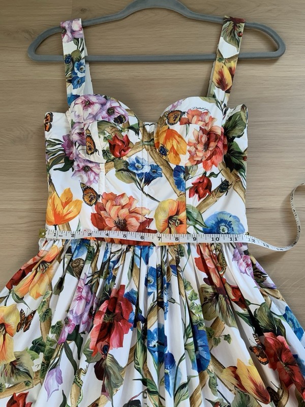 DOLCE & GABBANA Flower print cotton poplin dress gallery