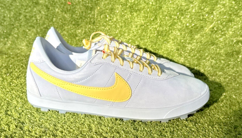 💙💛 NIKE ASTRO GRABBER — “ALUMINIUM / SOFT YELLOW” — SIZE 8M / 9.5W • NEW w/BOX