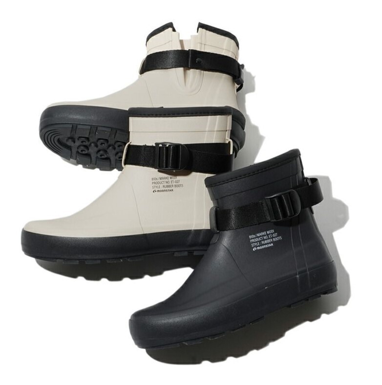 Moonstar 810s Rain Boots ET027 Marke Modi Work Shoes [Charcoal/White] [US4-12]