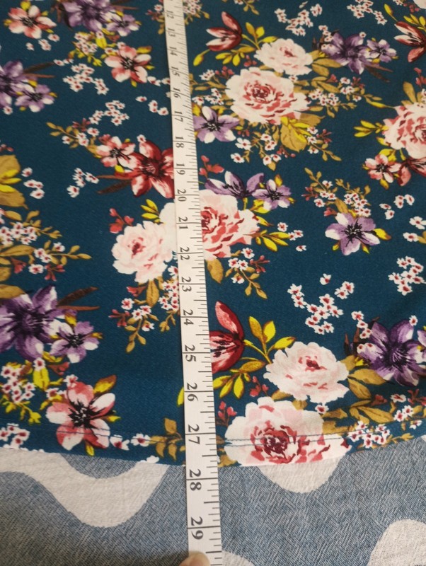 Torrid 2x Cold Shoulder Blue Floral Print Top Size 2 Double Strap 22w/24w gallery