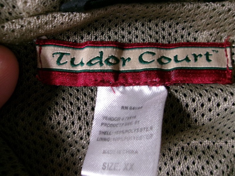 Tudor Court Jacket Mens XL Black Hooded Zip Front Lightweight Anorak Mesh Lined gallery