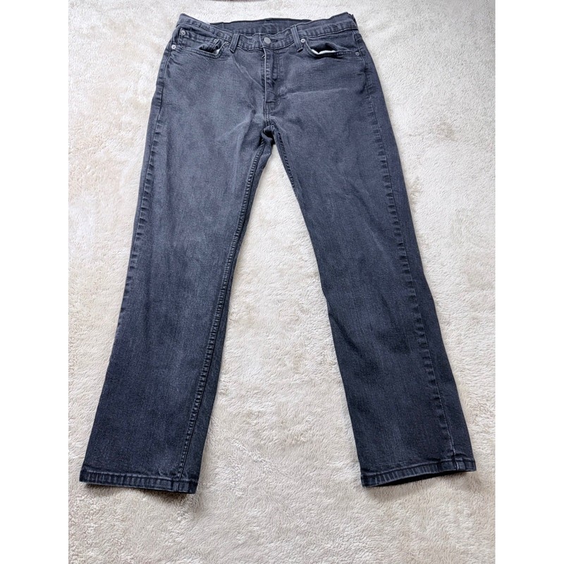 Levis 514 Straight Fit Mens Charcoal Gray Denim Jeans W36 L30 00514-0730