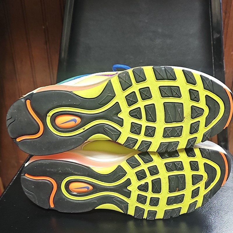 Nike Air Max 97 Men’s Low Top Lace Up Athletic Sneaker Orange Blue Green gallery