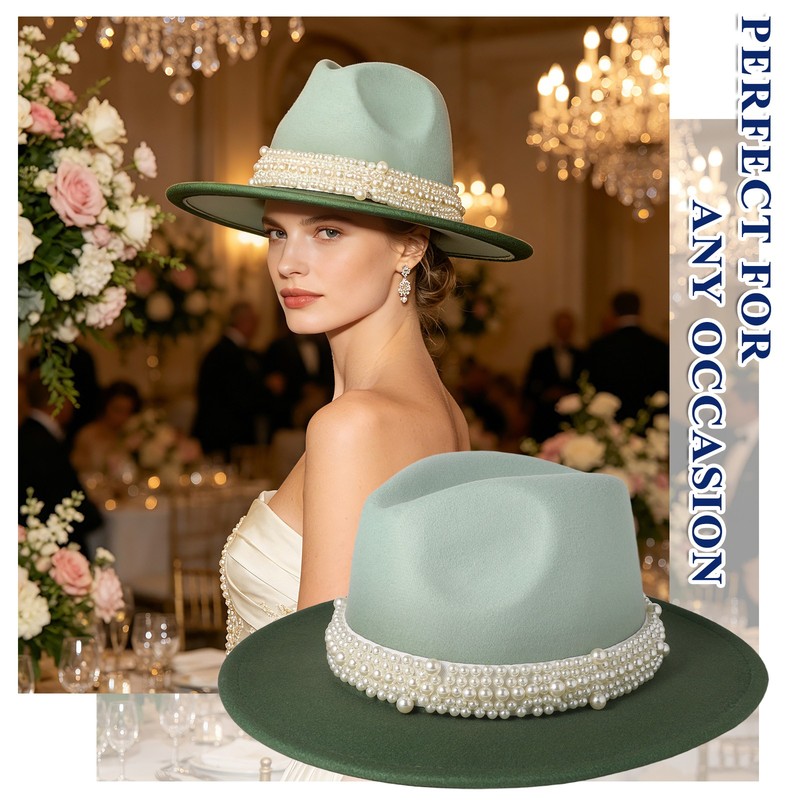 Women's Embroidered Cowboy Hat Floral Decor Western Sun Hat for Party Daily Wear gallery