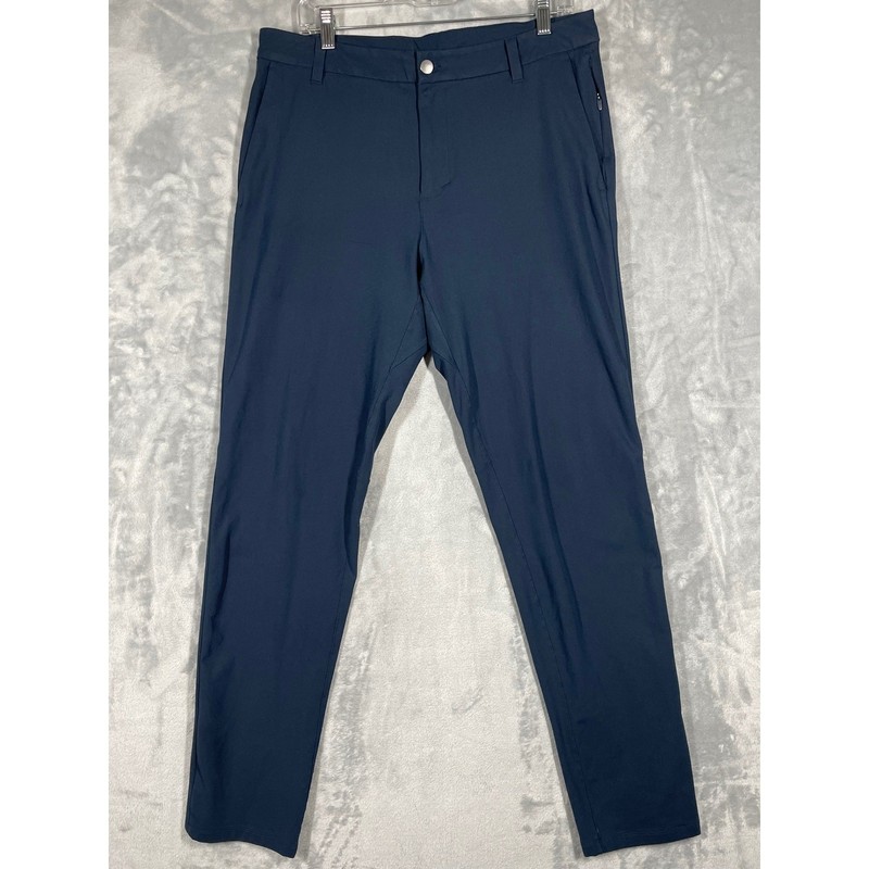 Lululemon Mens Commission Slim-Fit Pant Navy Blue Warpstreme LM5986S Size 33