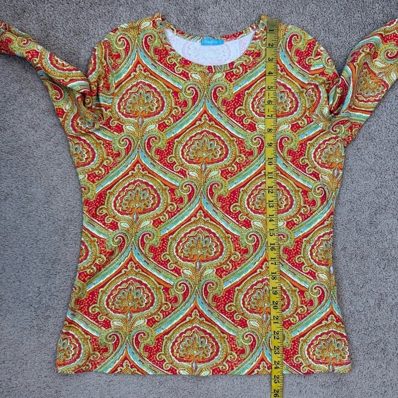 J. McLaughlin Catalina Cloth Damask Print Top L Multicolor gallery