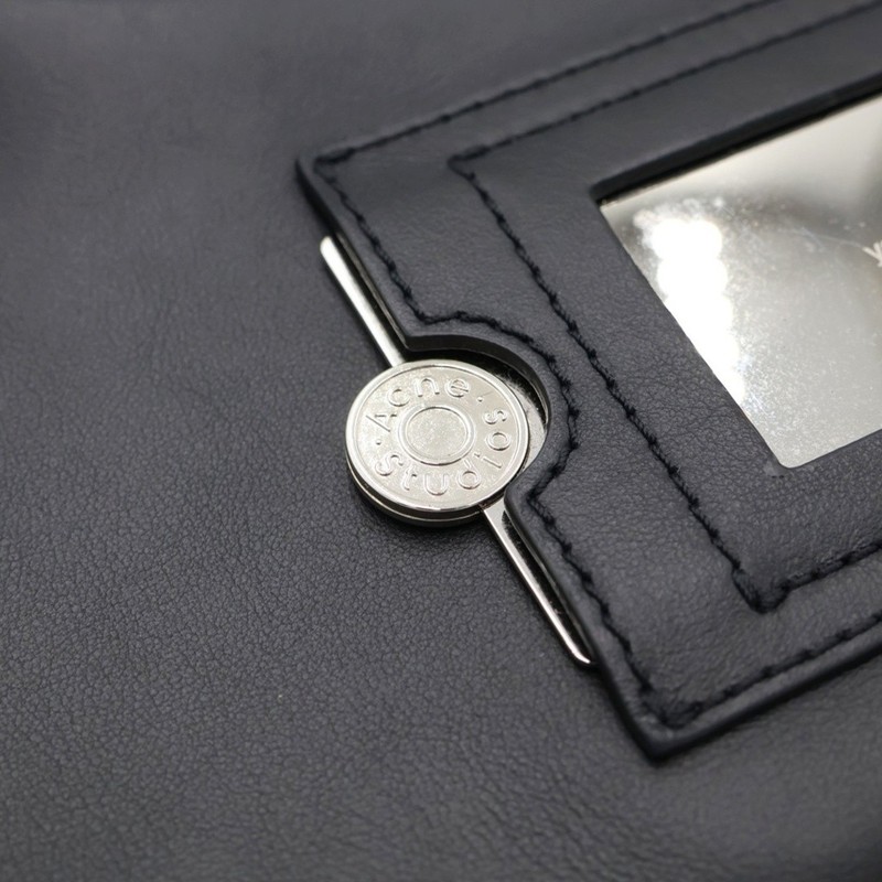 Acne Studios PLATT MINI R Plat Leather Shoulder Bag Black Used b4d4e80d5ec411726 gallery