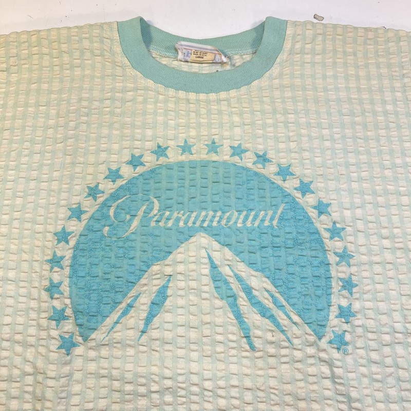 VINTAGE PARAMOUNT MOVIE STUDIOS WAFFLED SHIRT SWEATSHIRT Sz L UNIVERSITY PLACE gallery