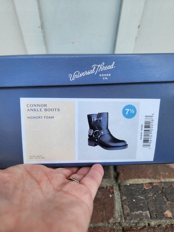 Universal Thread Women's Connor Ankle Harness Buckle Boots Black, 7.5, NEW!! gallery