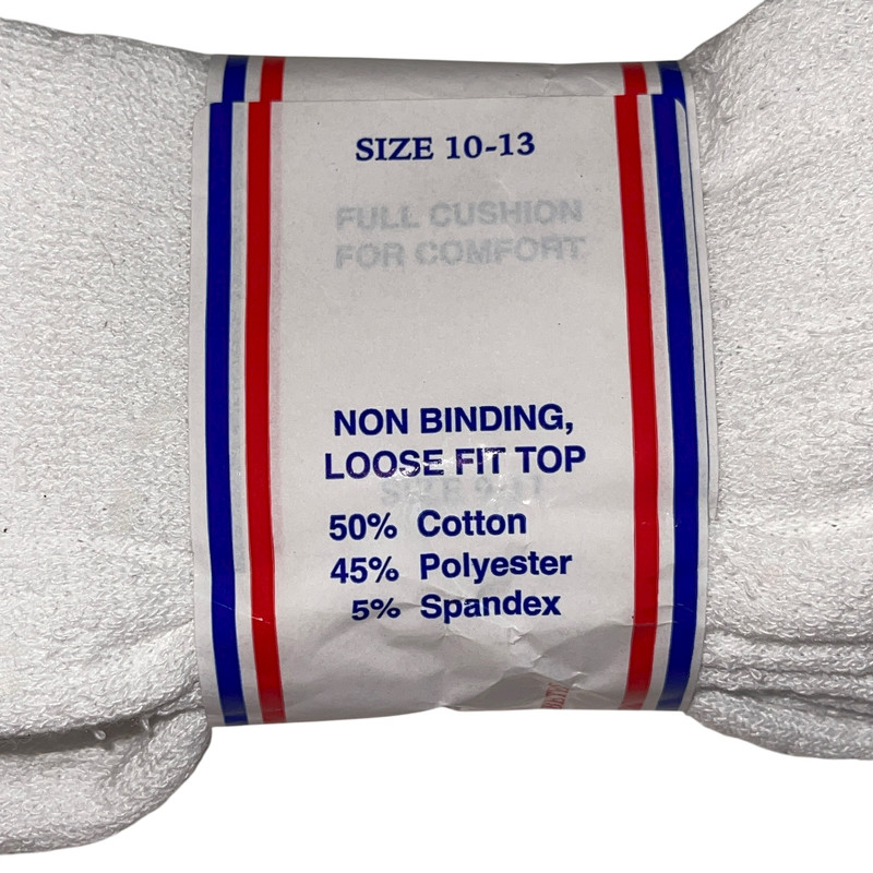 6 Pair Lot White Men Physicians Choice Loose Fit Diabetic Ankle Socks Sz 10-13 gallery