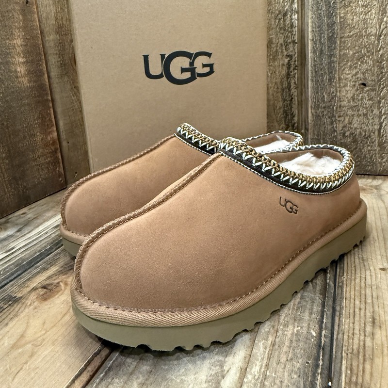 UGG TASMAN SLIPPER WOMENS US 8 CHESTNUT SUEDE/ WOOL SLIP-ON SHOE