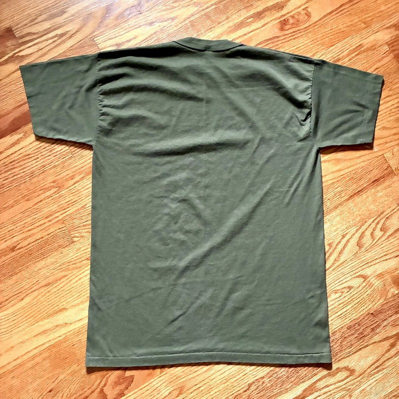 VINTAGE 70s/80s Green Tee Swing Single-Stitch T-shirt Size XL Made in USA gallery
