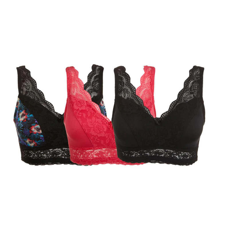 Rhonda Shear 3 Pack Pin-Up Lace Bra Set 453710-567051-J gallery