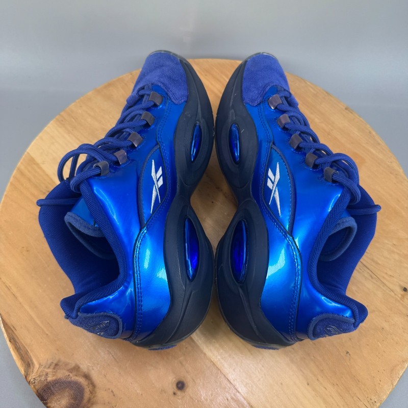 Reebok Question Low x Panini Mens Size 8 Shoes 'Rookie Signature' Cobalt Blue gallery