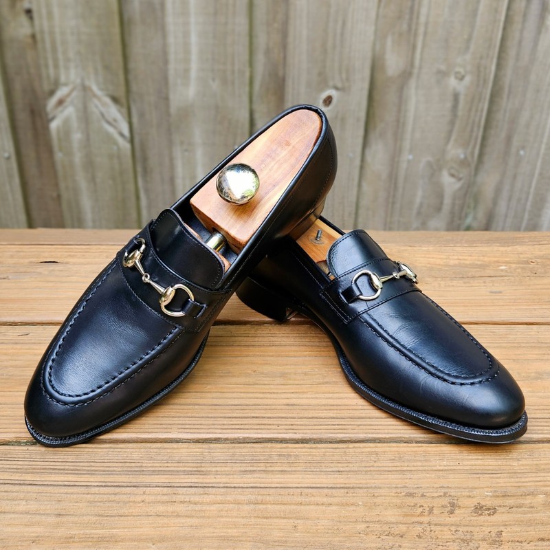 Meermin Horsebit Loafers Black Calf Size 10 D US 114678 $230 WORN 2X! gallery