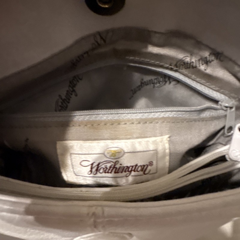 Worthington White Shoulder Bag with Gold Hardware and Magnetic Snap Closure gallery