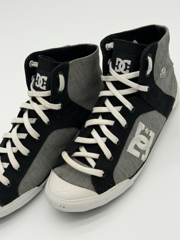 DC Men’s Skate Shoes Cure High Grey Size 8 boot style.Canvas. gallery