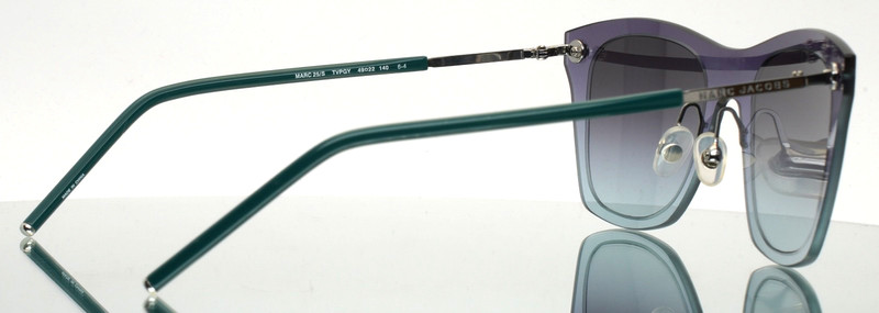 MARC JACOBS 25/S TVPGY Blue Fade Womens Square Mirror Sunglasses 49-22-140 B:42 gallery