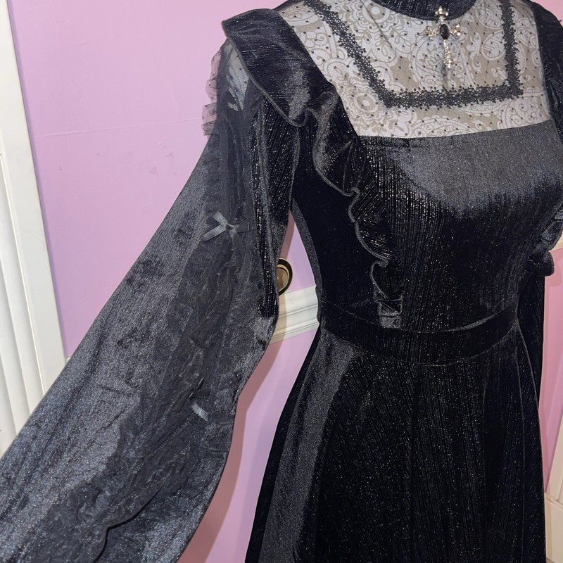 Dark in love velvet lace dress goth gothic lolita whimsigoth vampire victorian gallery