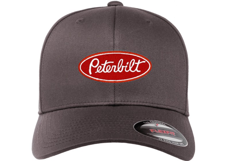 PETERBILT TRUCK Embroidered Patch CURVED or FLAT CURVED BILL FLEXFIT HAT gallery