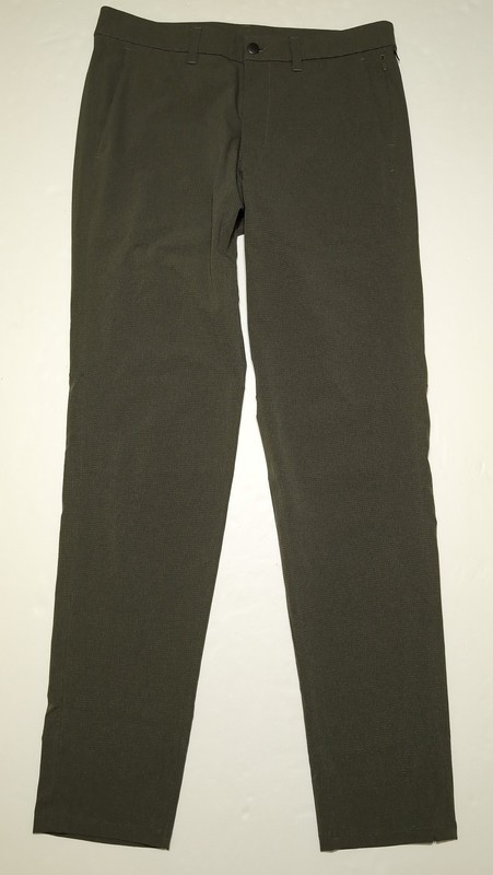 LULULEMON Men's Commission Slim Fit Pants M5AF6S WovenAir Olive Green ~ 33 x 32 gallery