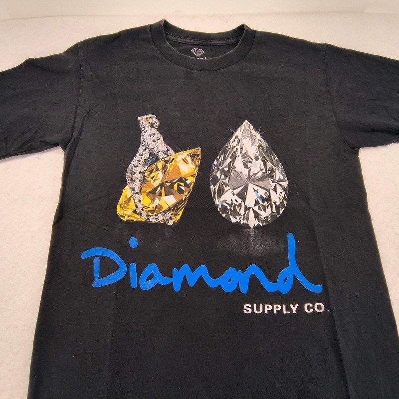 Diamond Supply Co Graphic Crew Neck Short Sleeve T Shirt Mens Size S Black