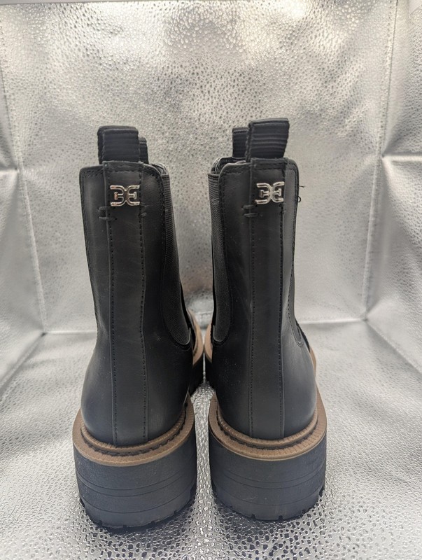 BC Footwear Boots Womens Size 6 Black Laguna Chelsea Ankle Lug Sole Leather gallery