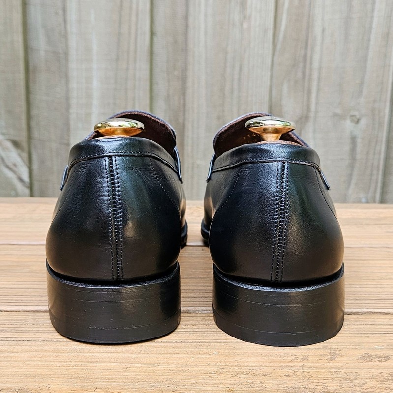 Meermin Horsebit Loafers Black Calf Size 10 D US 114678 $230 WORN 2X! gallery