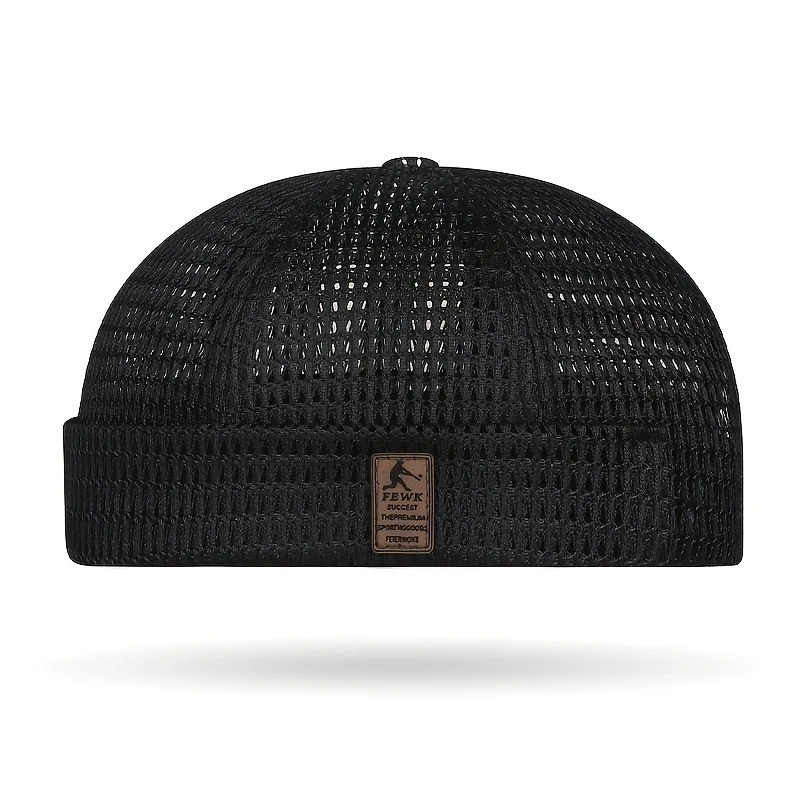 Men Breathable Quick Dry Mesh Skullcap Hat Summer Brimless Adjustable Sun Cap❥ gallery