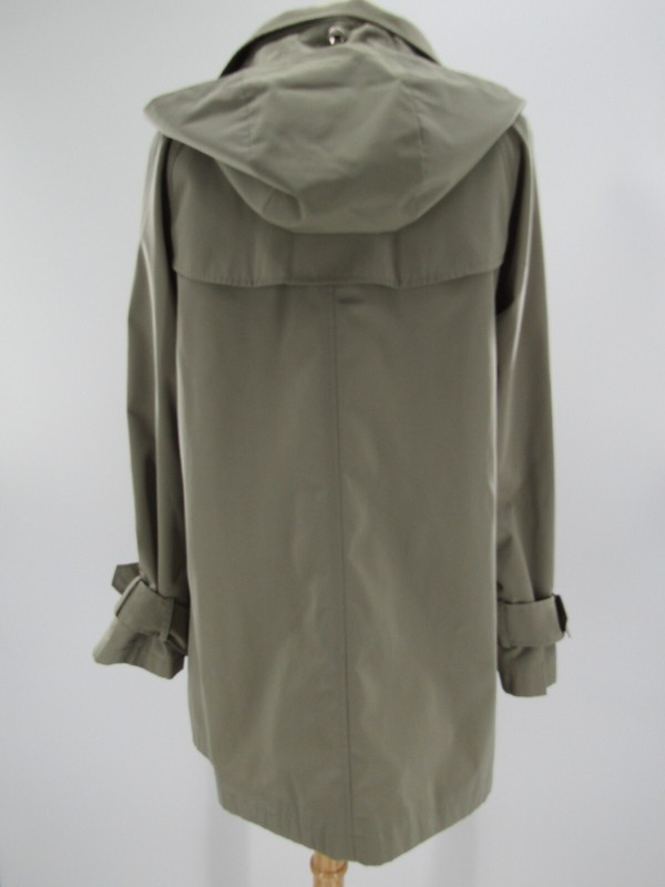 Calvin Klein L Mushroom Brown Hooded Swing Light Coat Spring Fall Jacket gallery