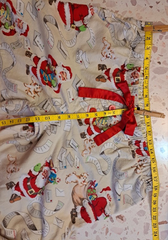 Nick & Nora Flannel Pajama Pants XXL Christmas Letters To Santa Dog Cream Red gallery