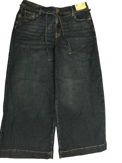 a.n.a 16W Jeans Medium Blue Mid Rise Slouchy Wide Leg Relaxed Through Hip Thigh