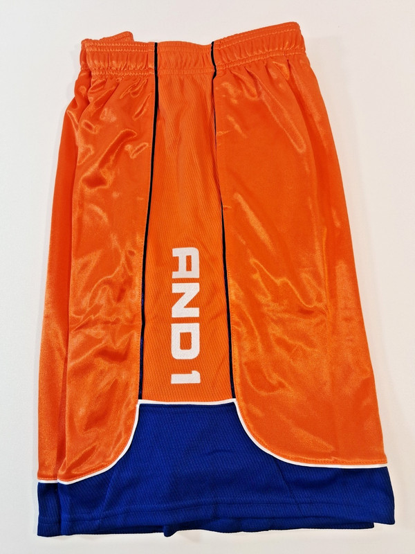 And1 Mens Shorts Basketball Gym 11" Inseam Miami Orange Navy Blue M L 3XL gallery