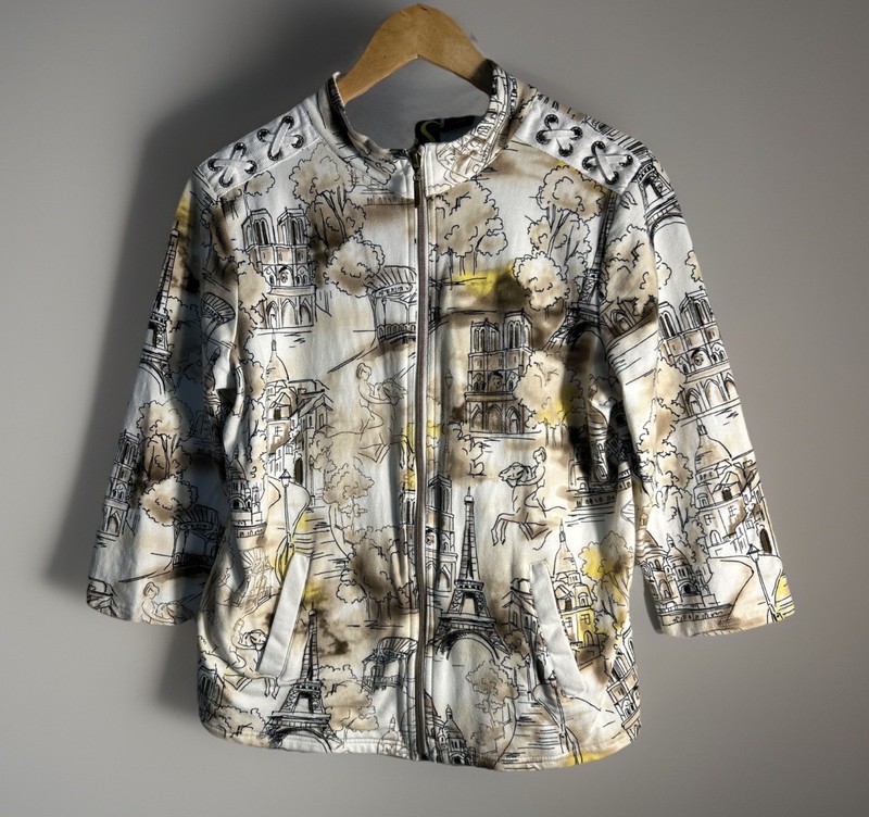 Sportelle Paris Travel Eiffel Tower Paris France Jacket L Large
