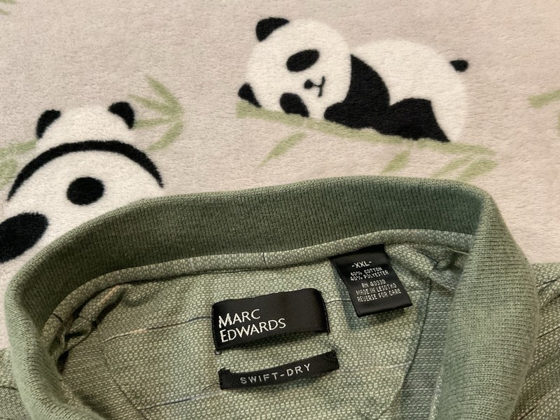 Marc Edwards Polo Shirt Size 2XL Green Swift Dry Ribbed Short Sleeve gallery